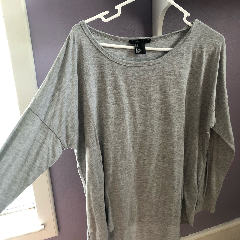 Gray, light weight long sleeve